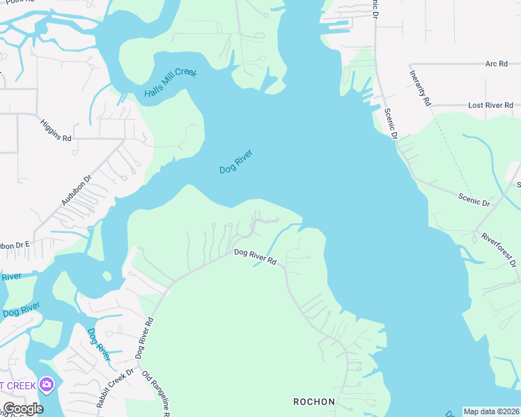 map of restaurants, bars, coffee shops, grocery stores, and more near 4980 River Trace in Theodore
