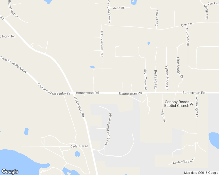 map of restaurants, bars, coffee shops, grocery stores, and more near 262 Bannerman Road in Tallahassee