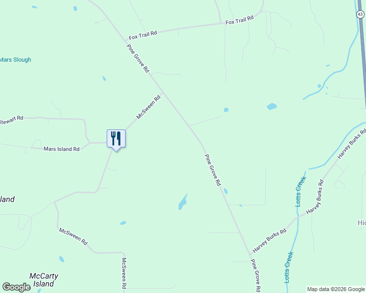 map of restaurants, bars, coffee shops, grocery stores, and more near 217 Pine Grove Road in Picayune