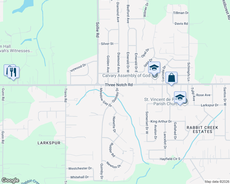 map of restaurants, bars, coffee shops, grocery stores, and more near 4924 Quimby Drive in Mobile