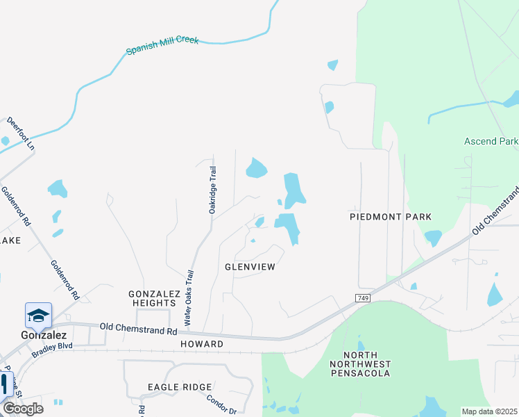 map of restaurants, bars, coffee shops, grocery stores, and more near 1000 Lake Drive in Cantonment