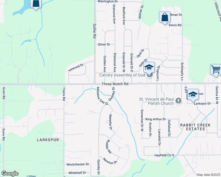map of restaurants, bars, coffee shops, grocery stores, and more near 4924 Quimby Dr in Mobile