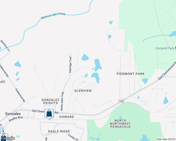 map of restaurants, bars, coffee shops, grocery stores, and more near 1000 Lake Drive in Gonzalez