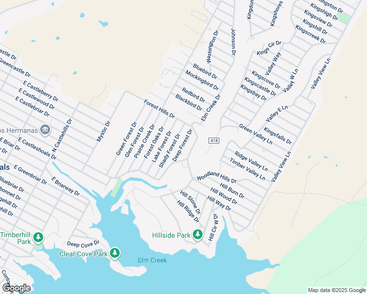 map of restaurants, bars, coffee shops, grocery stores, and more near 1306 Deep Forest Drive in Marble Falls