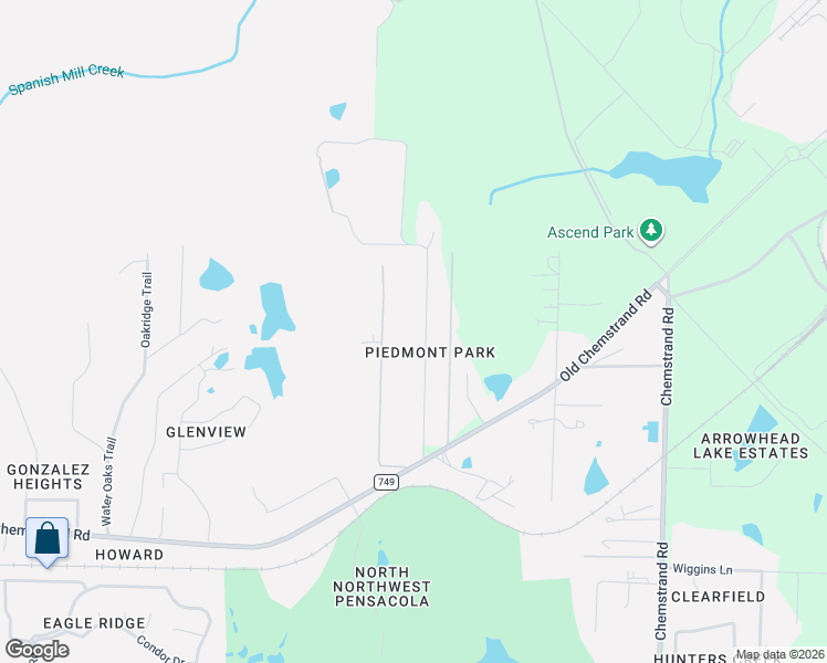 map of restaurants, bars, coffee shops, grocery stores, and more near 1112 New Haven Drive in Cantonment