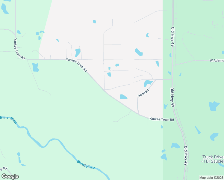 map of restaurants, bars, coffee shops, grocery stores, and more near 20731 Yankee Town Road in Saucier