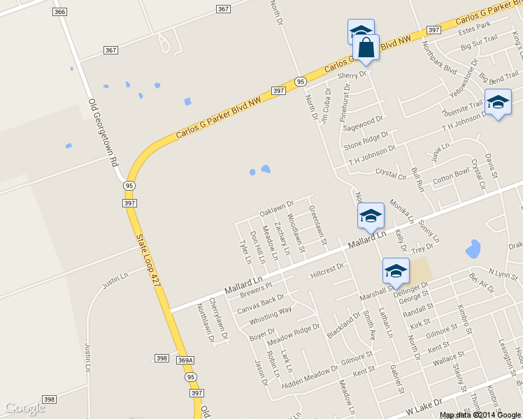 map of restaurants, bars, coffee shops, grocery stores, and more near 1914 Oaklawn Drive in Taylor