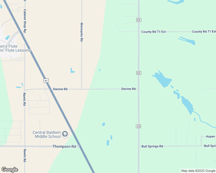 map of restaurants, bars, coffee shops, grocery stores, and more near 17743 Devine Road in Loxley