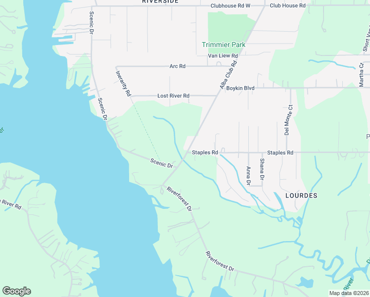map of restaurants, bars, coffee shops, grocery stores, and more near 3924 Alba Club Road in Mobile