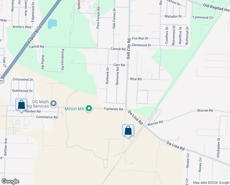 map of restaurants, bars, coffee shops, grocery stores, and more near 4248 Burbank Drive in Milton