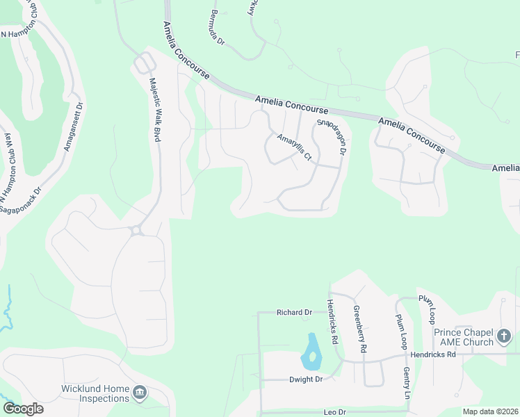 map of restaurants, bars, coffee shops, grocery stores, and more near 95344 Snapdragon Drive in Fernandina Beach