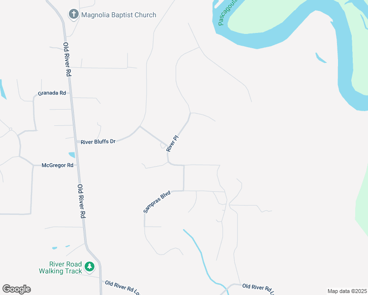 map of restaurants, bars, coffee shops, grocery stores, and more near 17100 River Pl Dr in Vancleave