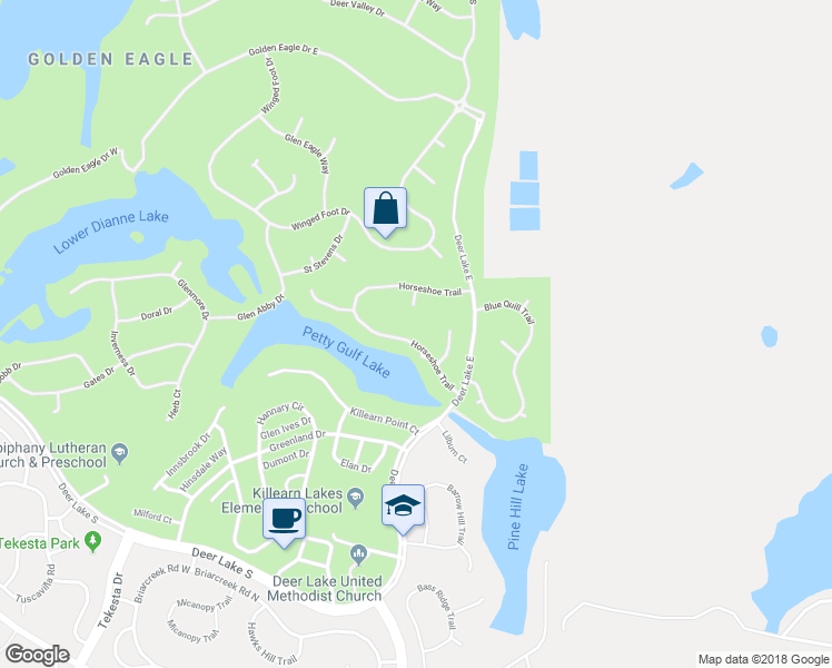 map of restaurants, bars, coffee shops, grocery stores, and more near 3219 Horseshoe Trail in Tallahassee
