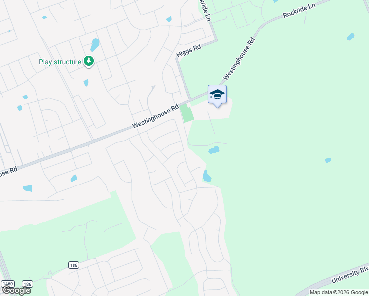 map of restaurants, bars, coffee shops, grocery stores, and more near 3302 Westinghouse Road in Georgetown