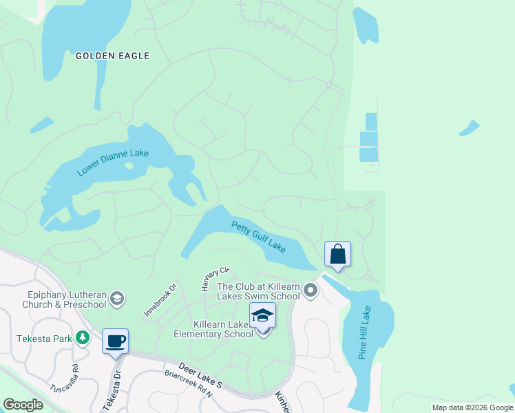 map of restaurants, bars, coffee shops, grocery stores, and more near 8701 Spring Shore Trail in Tallahassee
