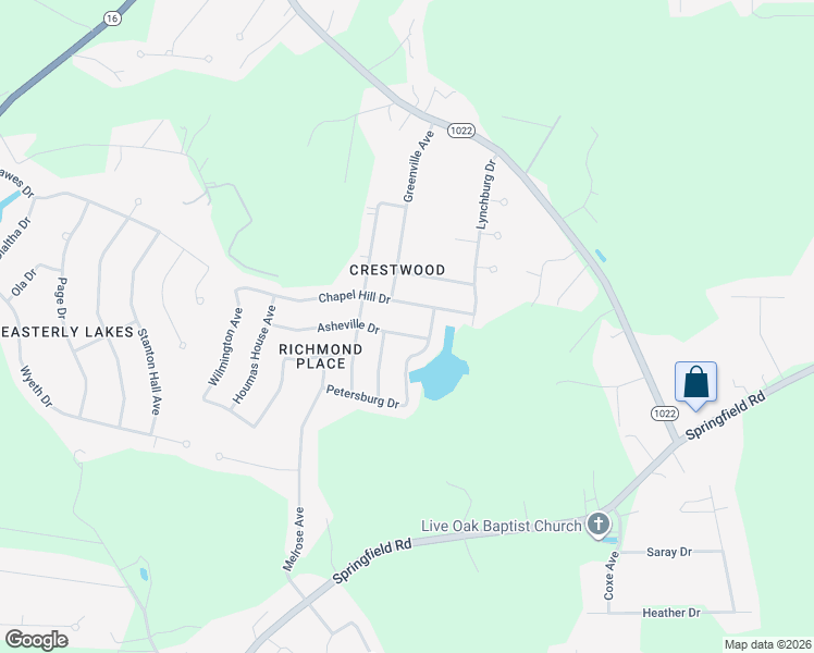 map of restaurants, bars, coffee shops, grocery stores, and more near 10009 Asheville Drive in Denham Springs