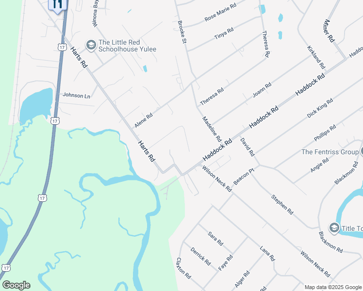 map of restaurants, bars, coffee shops, grocery stores, and more near 963-1017 Lindsey Kay Court in Yulee