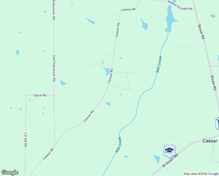 map of restaurants, bars, coffee shops, grocery stores, and more near 1505 Ceasar Rd in Carriere