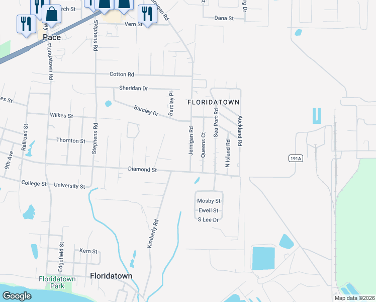 map of restaurants, bars, coffee shops, grocery stores, and more near 4221 Jernigan Rd in Milton
