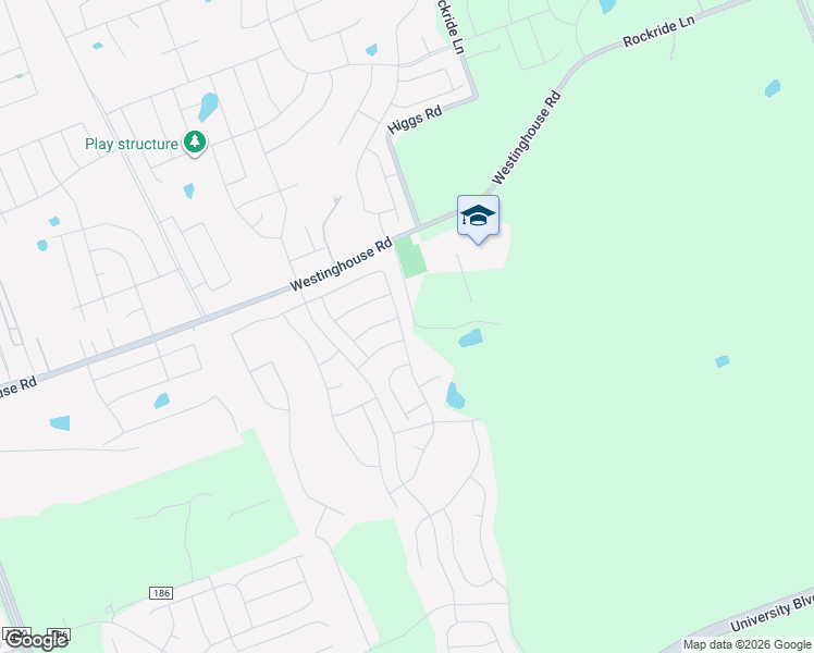 map of restaurants, bars, coffee shops, grocery stores, and more near 3300 Westinghouse Road in Georgetown