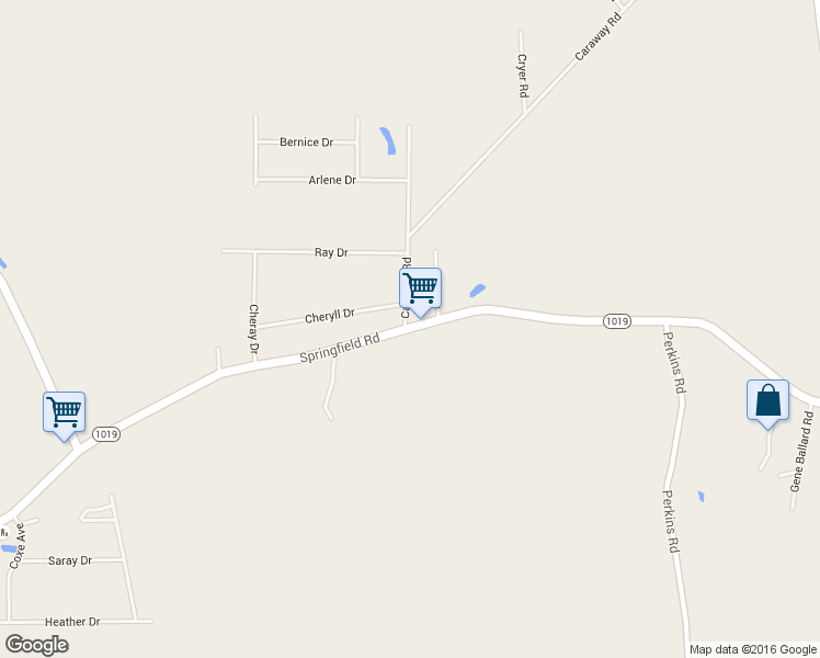 map of restaurants, bars, coffee shops, grocery stores, and more near 11060 Springfield Road in Denham Springs