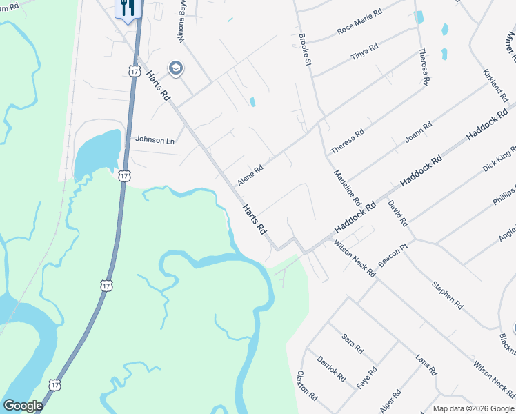 map of restaurants, bars, coffee shops, grocery stores, and more near 85035 Eady Lane in Yulee