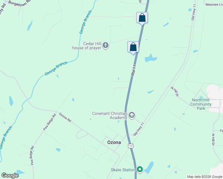 map of restaurants, bars, coffee shops, grocery stores, and more near 2-98 Escape Drive in Carriere