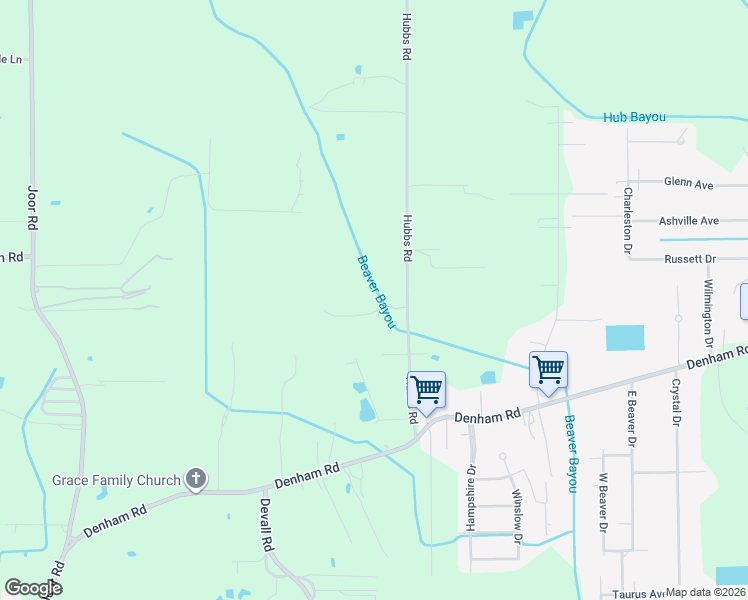 map of restaurants, bars, coffee shops, grocery stores, and more near 15855 Hubbs Road in Central