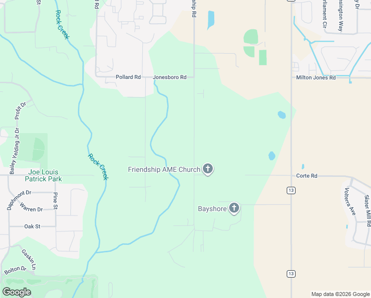 map of restaurants, bars, coffee shops, grocery stores, and more near 25147 Friendship Road in Daphne