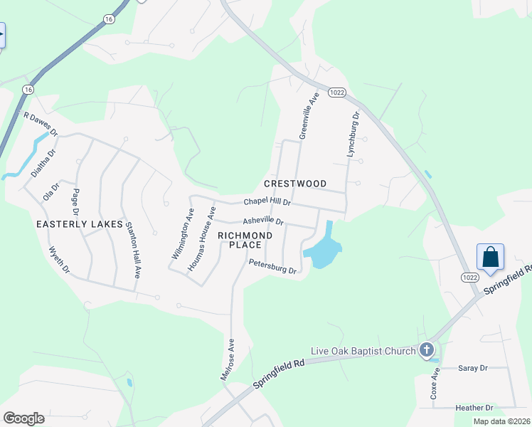 map of restaurants, bars, coffee shops, grocery stores, and more near 9963 Asheville Drive in Denham Springs