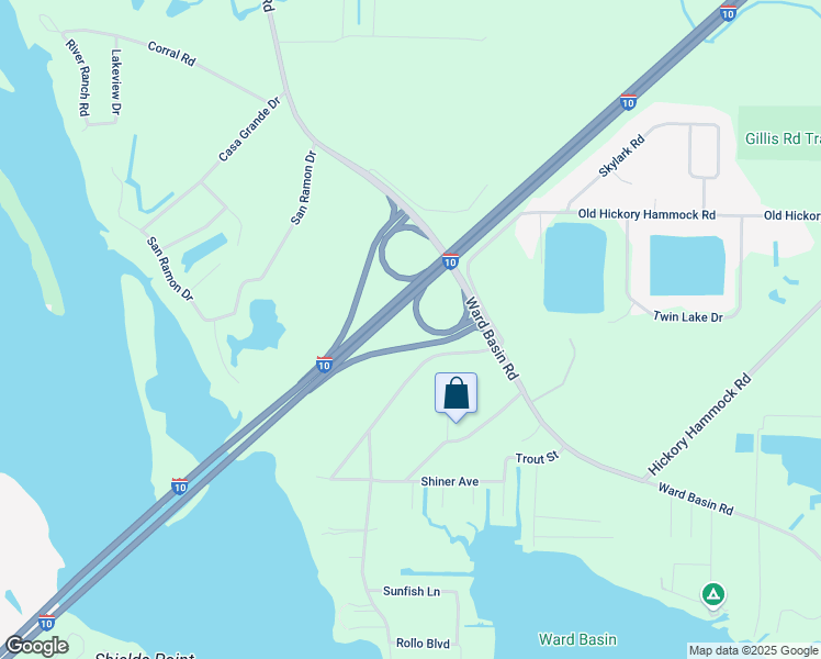 map of restaurants, bars, coffee shops, grocery stores, and more near County Road 89 in Milton