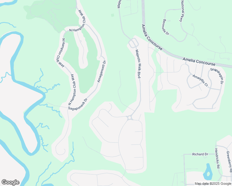 map of restaurants, bars, coffee shops, grocery stores, and more near 85219 Cherry Creek Drive in Fernandina Beach