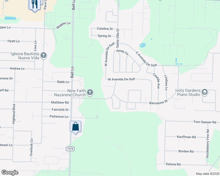 map of restaurants, bars, coffee shops, grocery stores, and more near 5214 Avenida Del Fuego in Milton