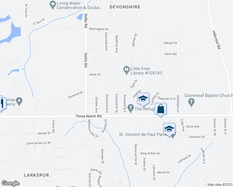 map of restaurants, bars, coffee shops, grocery stores, and more near 4761 Emerald Drive West in Mobile