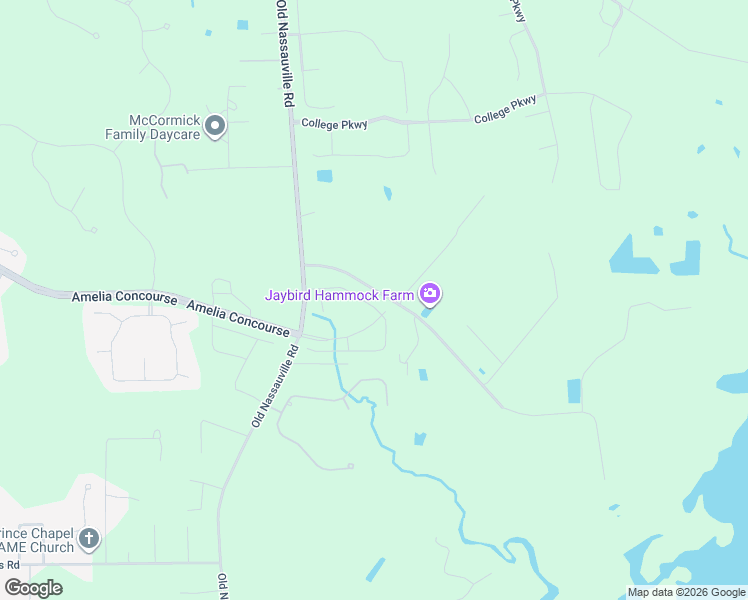 map of restaurants, bars, coffee shops, grocery stores, and more near 95098 Frank Ward Road in Fernandina Beach