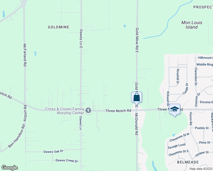 map of restaurants, bars, coffee shops, grocery stores, and more near 4761 Pecan Ridge East in Mobile