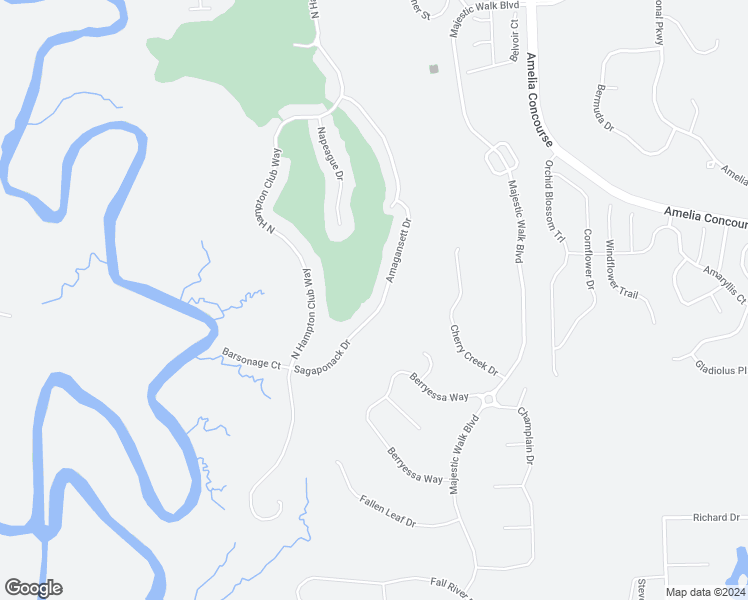 map of restaurants, bars, coffee shops, grocery stores, and more near 85295 Sagaponack Drive in Fernandina Beach