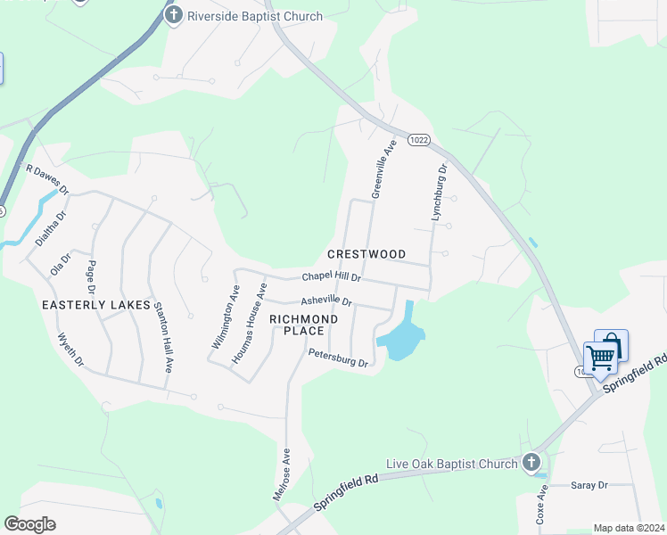 map of restaurants, bars, coffee shops, grocery stores, and more near 9965 Chapel Hill Drive in Denham Springs