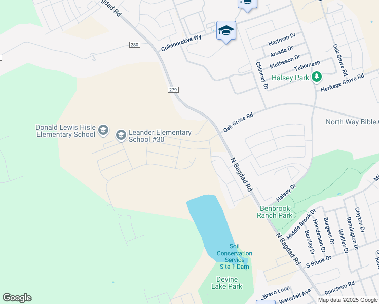 map of restaurants, bars, coffee shops, grocery stores, and more near in Leander