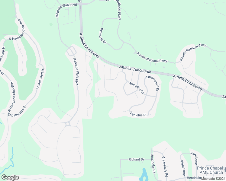 map of restaurants, bars, coffee shops, grocery stores, and more near 95022 Windflower Trail in Fernandina Beach