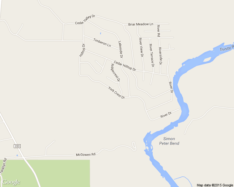 map of restaurants, bars, coffee shops, grocery stores, and more near York Crest Drive in Coldspring