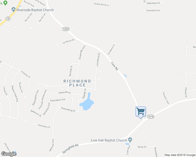 map of restaurants, bars, coffee shops, grocery stores, and more near Nashville Court in Denham Springs