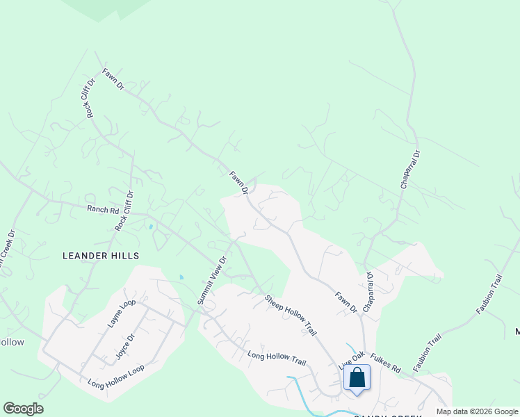 map of restaurants, bars, coffee shops, grocery stores, and more near 24903 Fawn Drive in Leander
