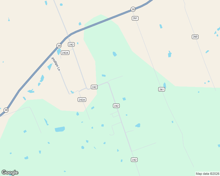 map of restaurants, bars, coffee shops, grocery stores, and more near County Road 242 in Richards