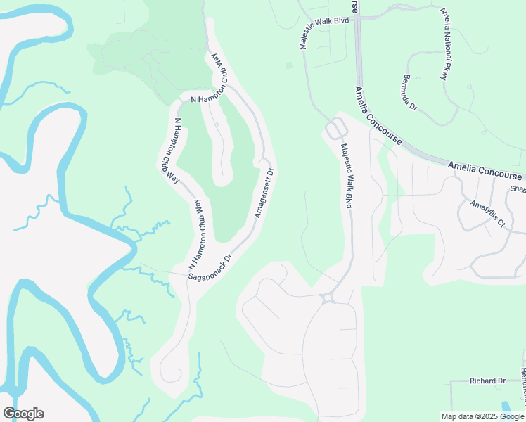 map of restaurants, bars, coffee shops, grocery stores, and more near 85208 Sagaponack Drive in Fernandina Beach