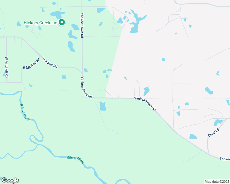 map of restaurants, bars, coffee shops, grocery stores, and more near 21318 Yankee Town Road in Saucier