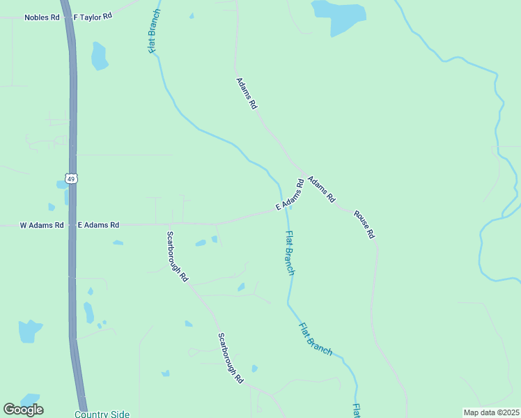 map of restaurants, bars, coffee shops, grocery stores, and more near 16424 East Adams Road in Saucier