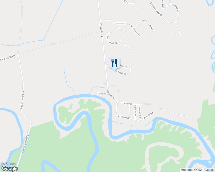 map of restaurants, bars, coffee shops, grocery stores, and more near 75758 Edwards Road in Yulee