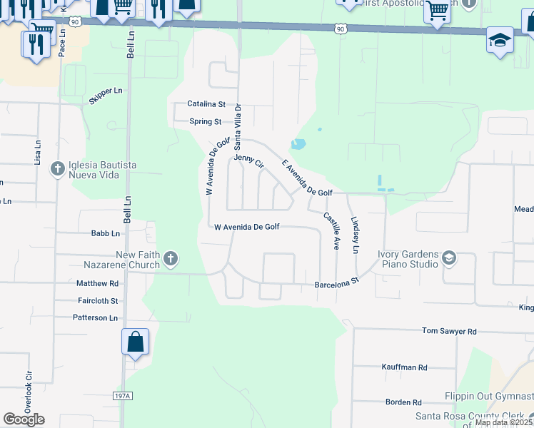 map of restaurants, bars, coffee shops, grocery stores, and more near 5346 Jenny Circle in Milton