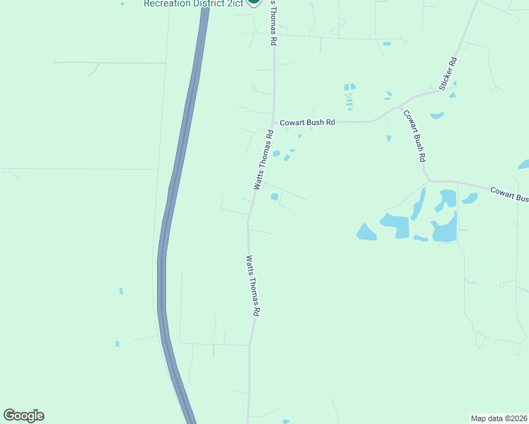 map of restaurants, bars, coffee shops, grocery stores, and more near 80094 Watt Thomas Road in Bush